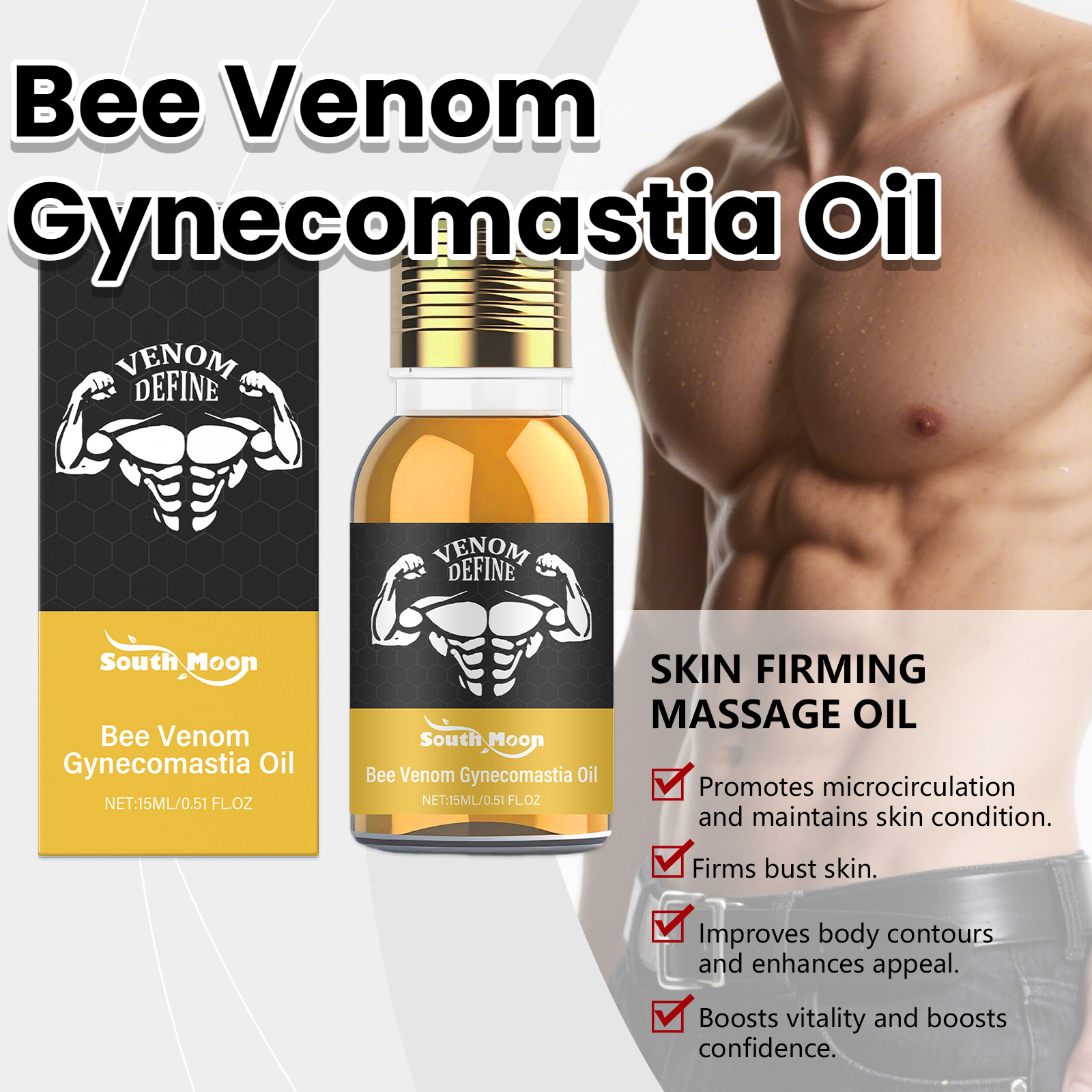 Skincare China - Bee Venom Gynecomastia Oil For Men