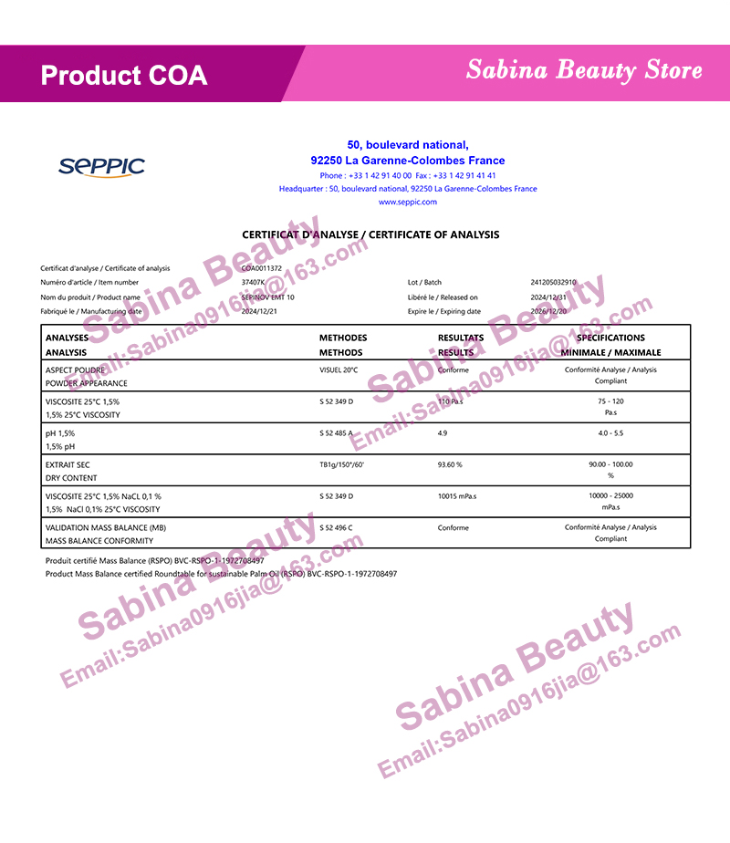 COSMETIC Ingredient SEPINOV EM - Skincare Ingredients recensione e prezzo