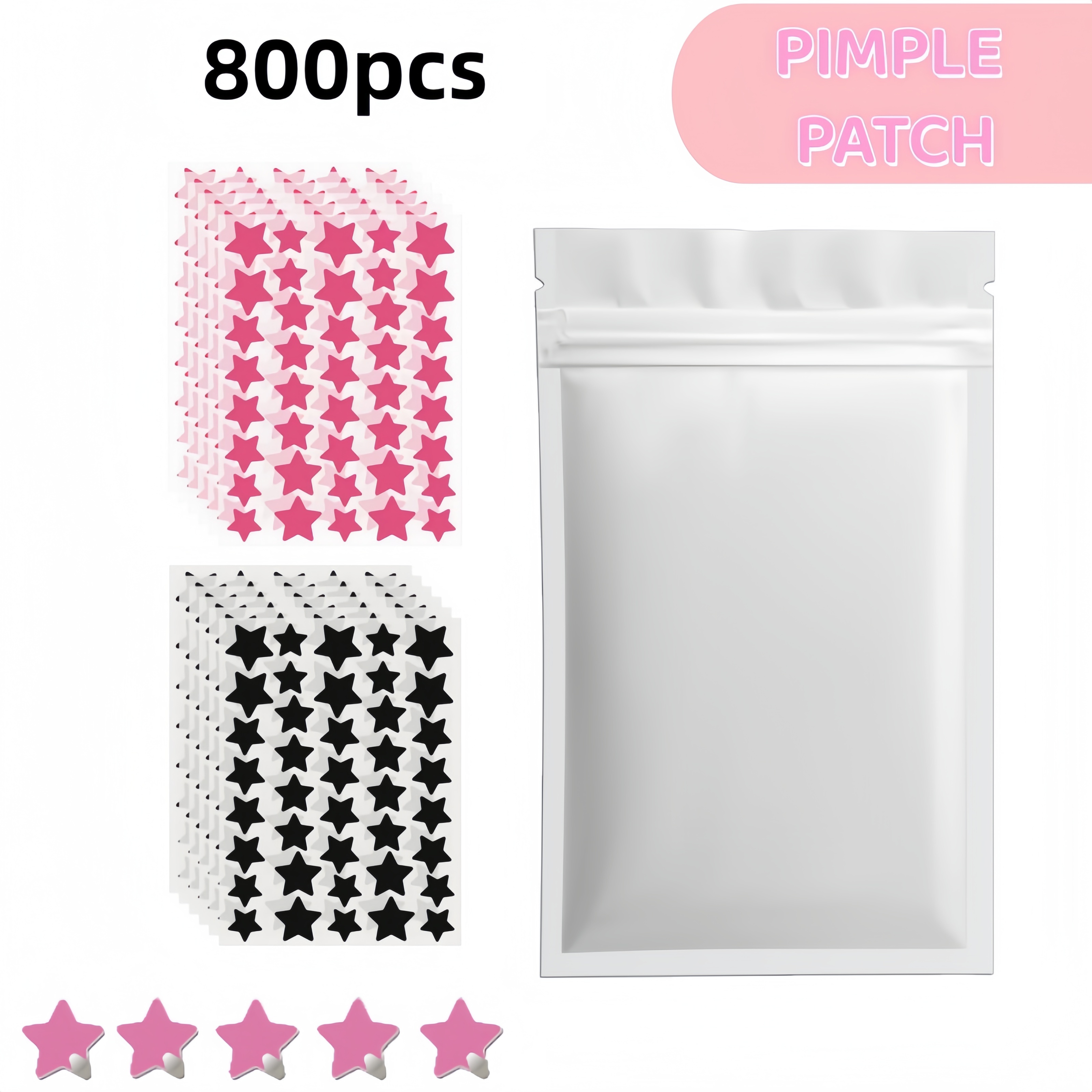400/800pcs Red & Black Star Pi - Skincare You recensione e prezzo