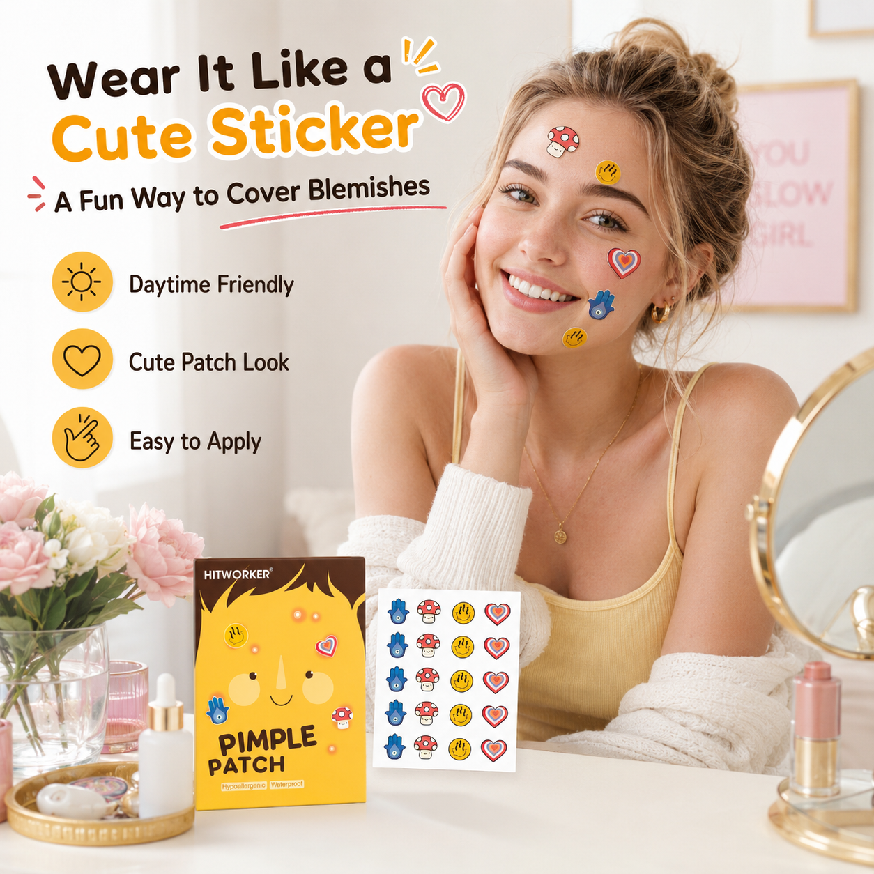100Pcs Cute 4 Shapes Acne Pimp - Skincare You recensione e prezzo