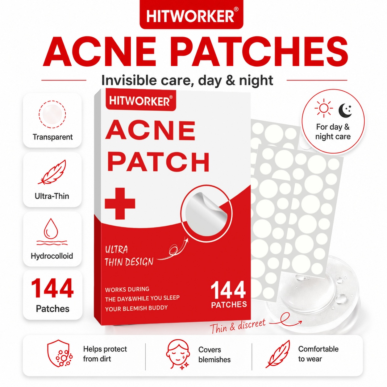 144Pcs Hydrocolloid Acne Pimpl - Skincare You recensione e prezzo