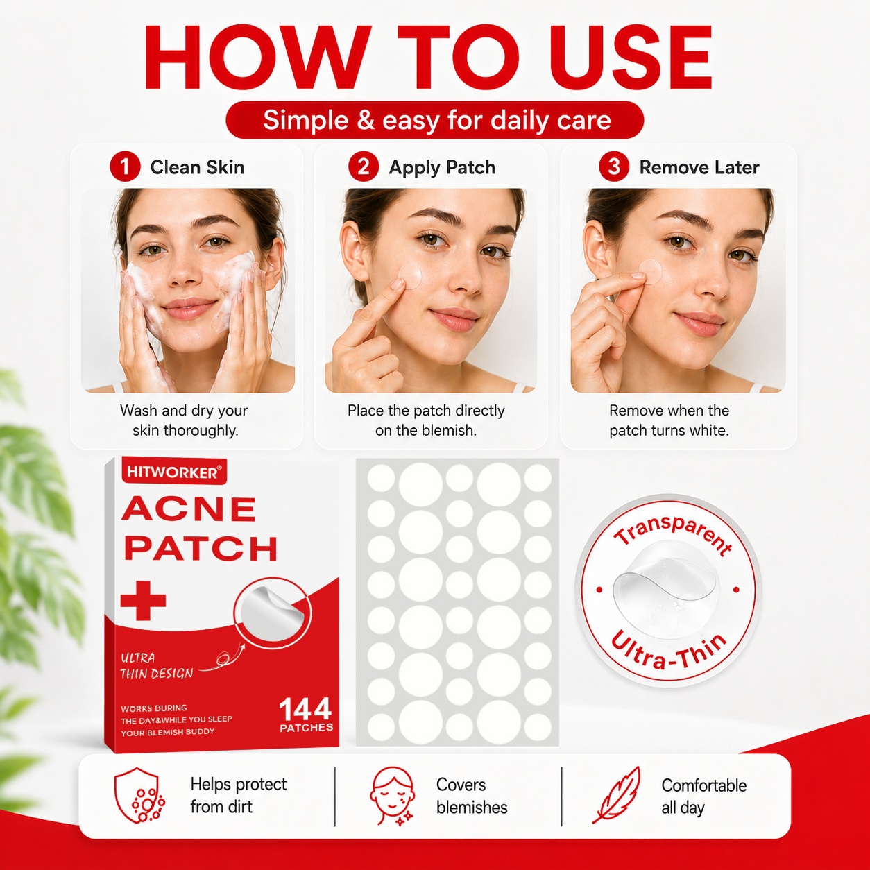 144Pcs Hydrocolloid Acne Pimpl - Skincare You recensione e prezzo