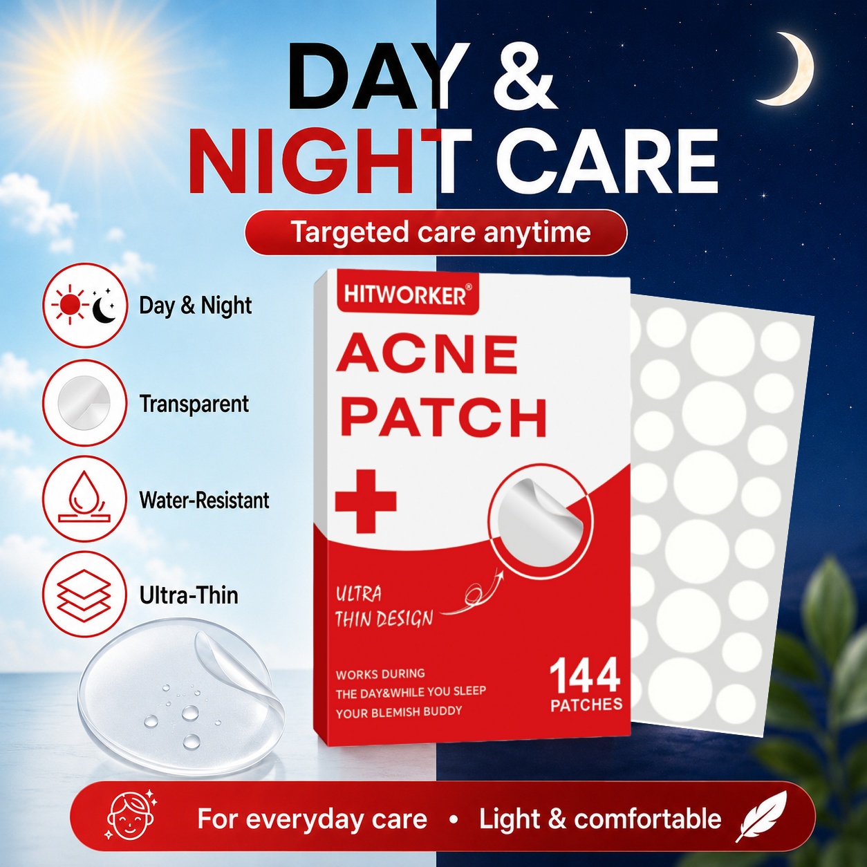 144Pcs Hydrocolloid Acne Pimpl - Skincare You recensione e prezzo